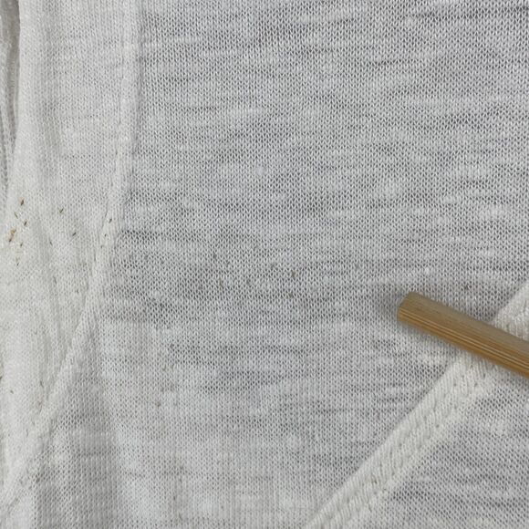 EILEEN FISHER Tank Top S Linen Slub Jersey Tunic Scoop Neck Racerback White - Picture 15 of 16